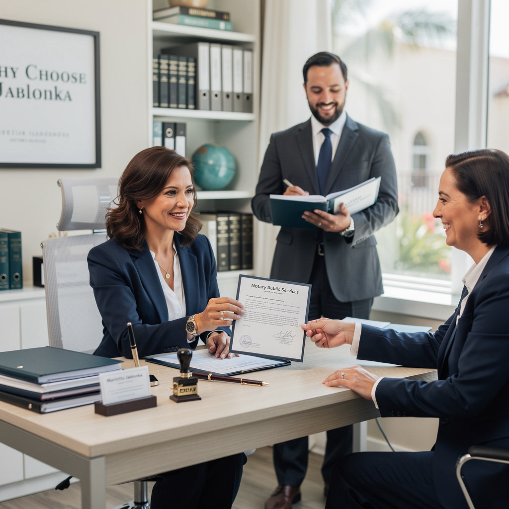 Marietta Jablonka, Notary Public in Santa Barbara, California - a trusted professional providing expert legal document notarization services